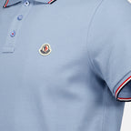 Polos Polo à logo et liseré Moncler Azul Homme