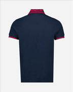 Polo shirts Polo shirt with logo and piping Moncler Blue Man