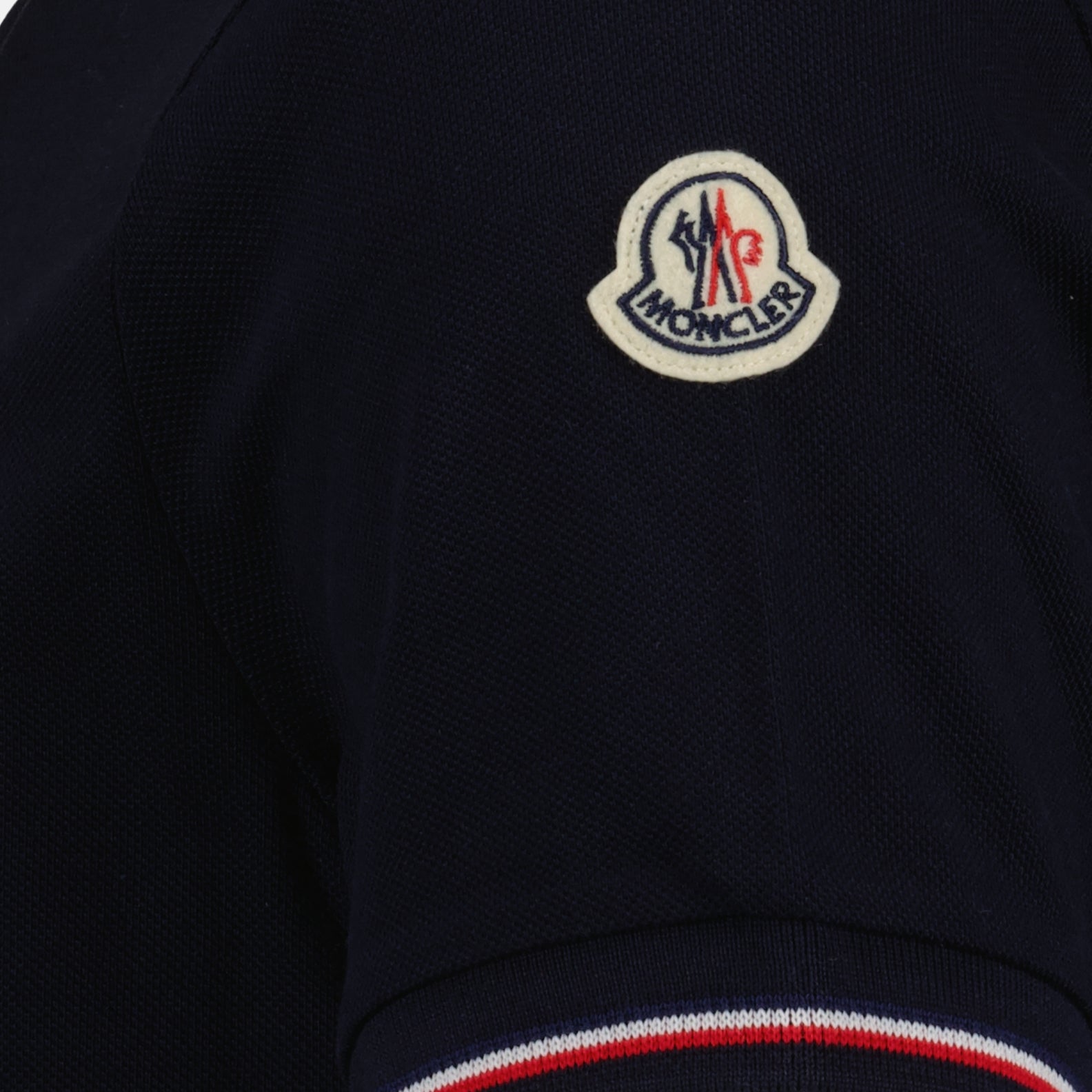 Polos Polo à logo et liseré Moncler Azul Homme