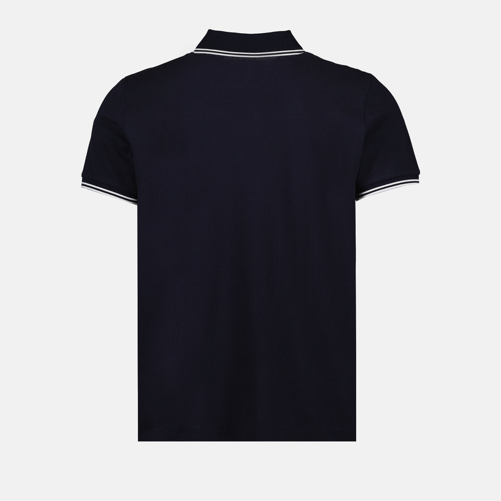 Polo shirts Polo shirt with logo and piping Moncler Blue Man