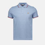 Polos Polo à logo et liseré Moncler Azul Homme
