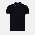 Polos Polo à logo et liseré Moncler Azul Homme