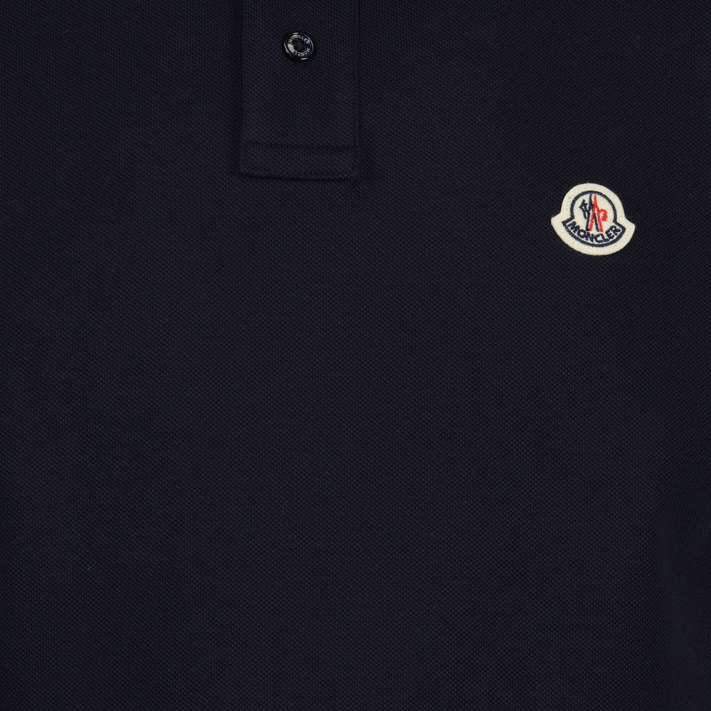 Polo shirts Polo shirt with logo and piping Moncler Blue Man