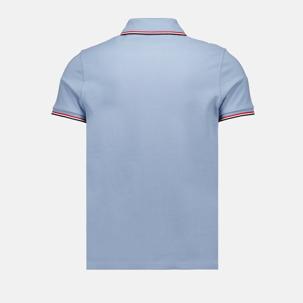 Polos Polo à logo et liseré Moncler Azul Homme