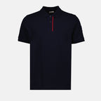 ポロシャツ ロゴポロシャツ Moncler 青 男