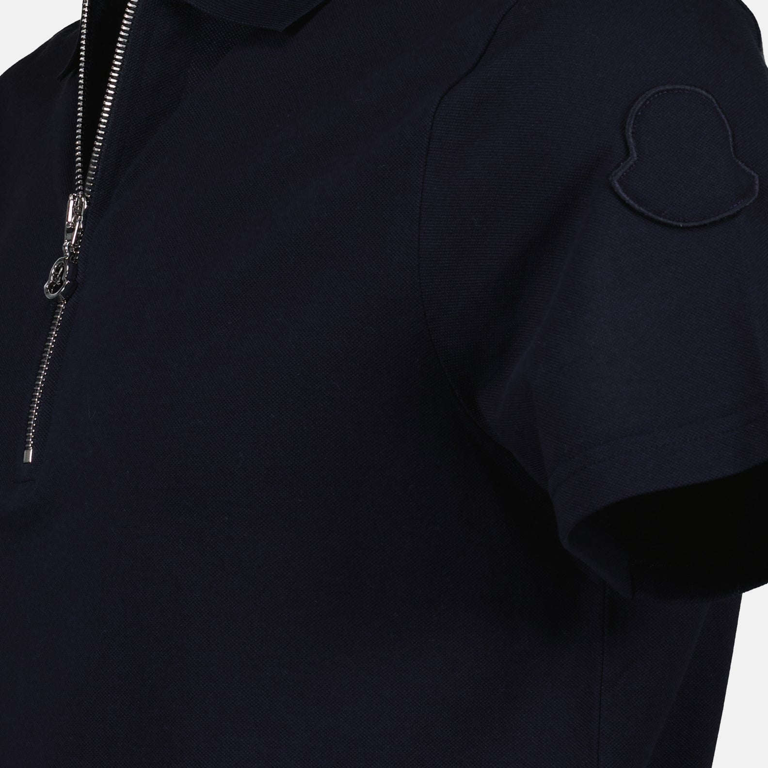 Polo shirts Zip polo shirt Moncler Blue Man