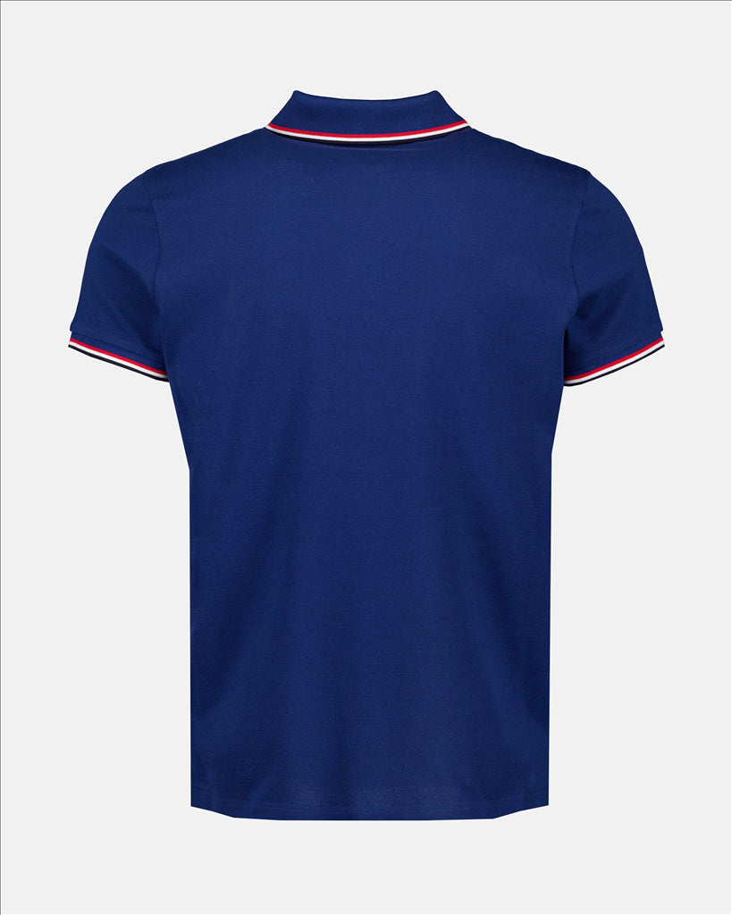 Polo shirts Polo shirt with logo and piping Moncler Blue Man