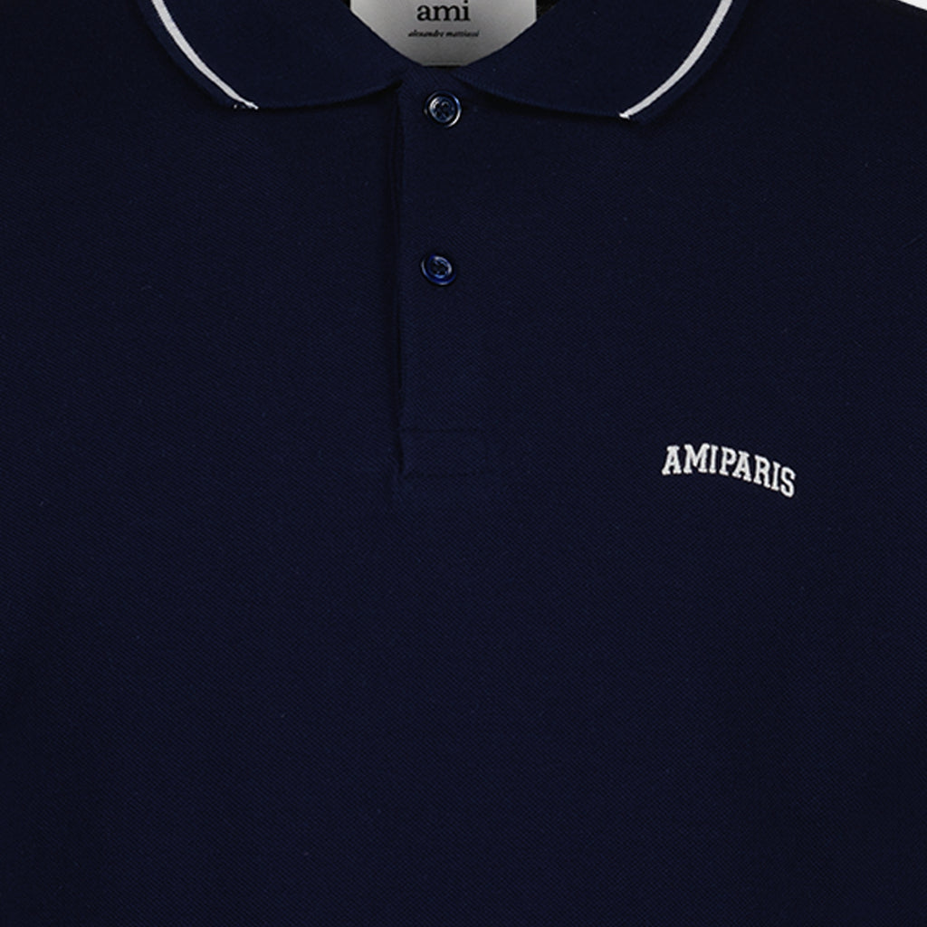 Polo shirts Embroidered polo <tc>Ami Paris</tc>  Ami PARIS Blue Man