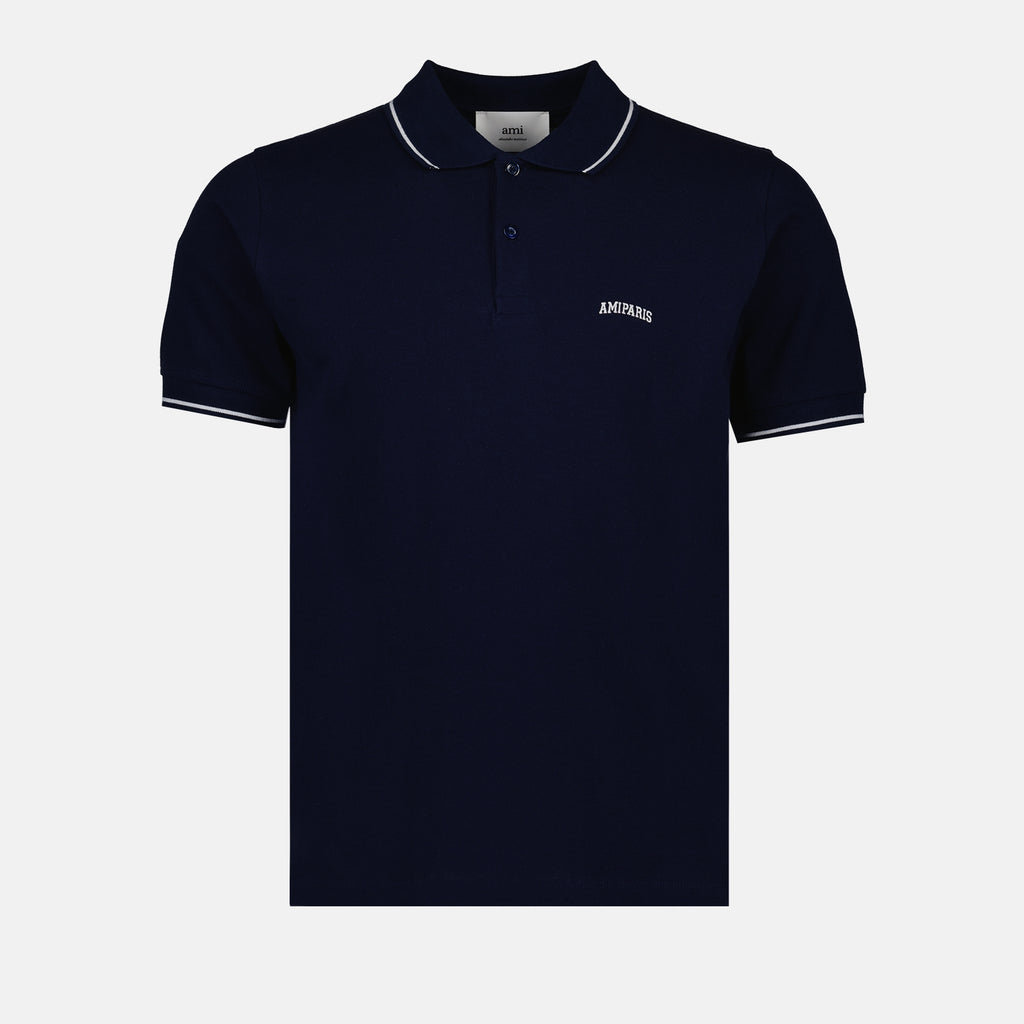 Polo shirts Embroidered polo <tc>Ami Paris</tc>  Ami PARIS Blue Man