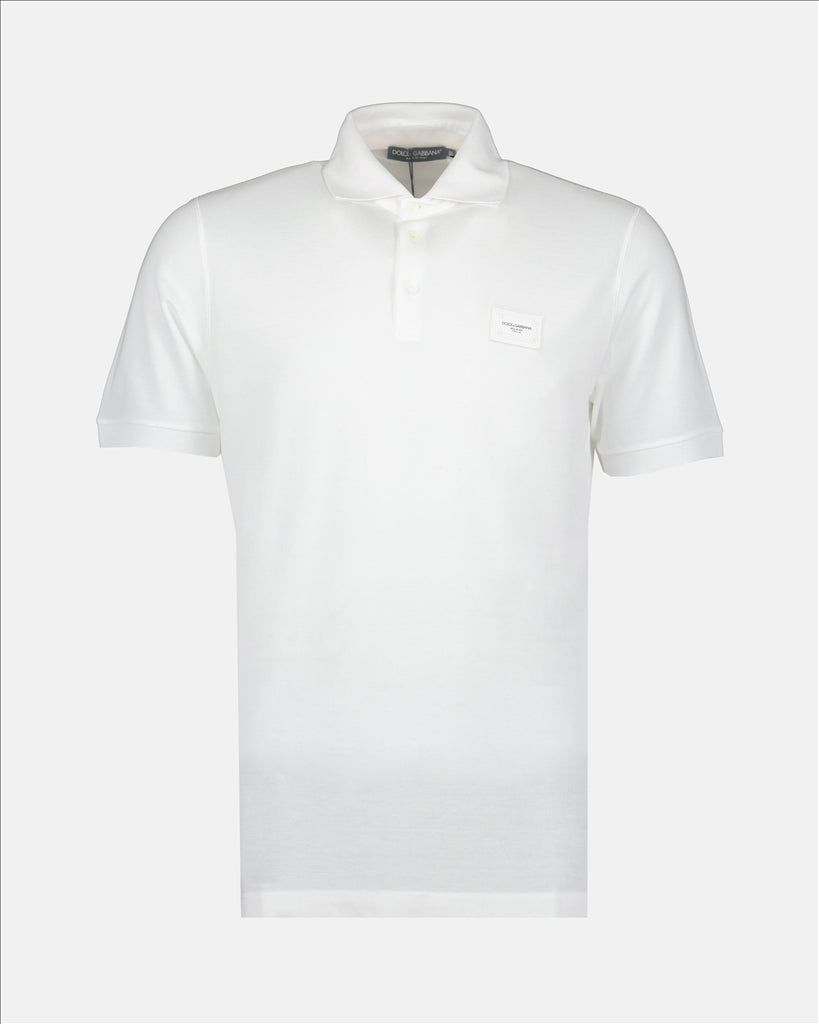 Polo shirts Logo plaque polo shirt Dolce & Gabbana White Man
