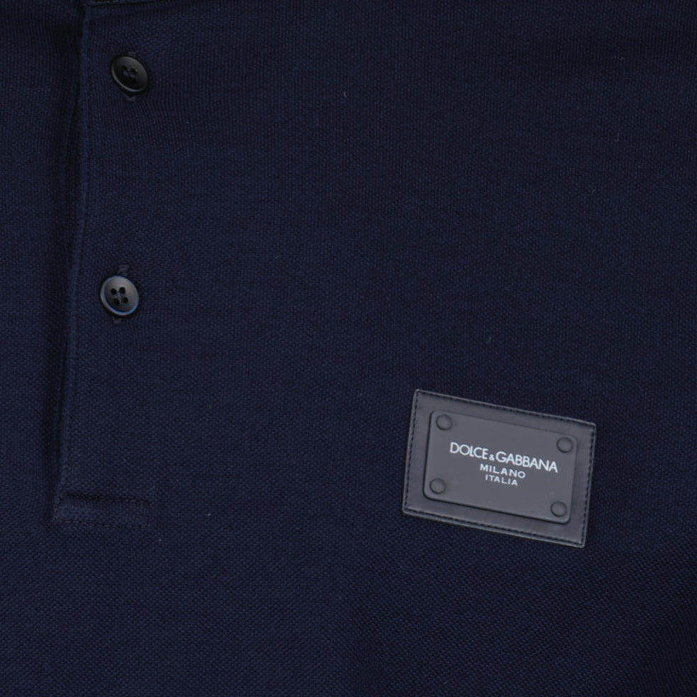Polos Polo à plaque logo Dolce & Gabbana Azul Homme