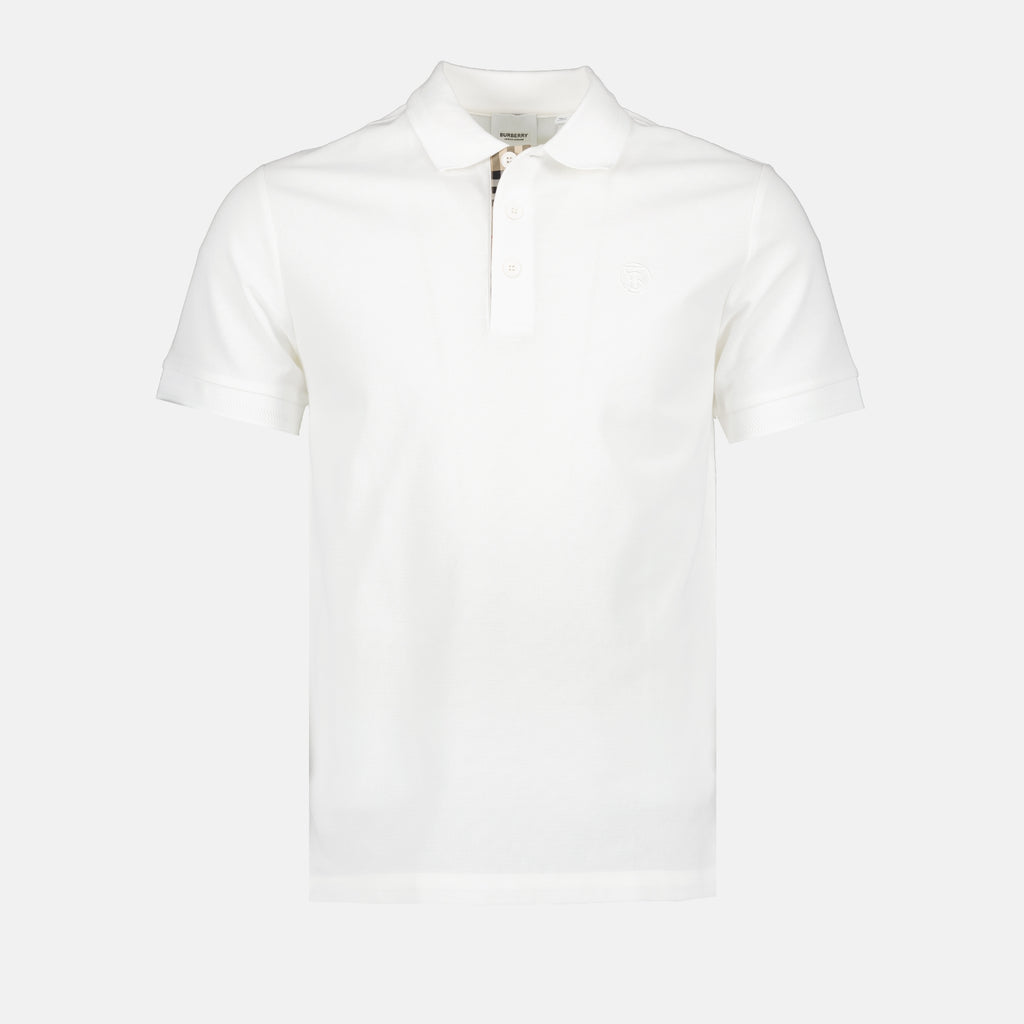 Polos Polo Eddie Burberry Blanc Homme