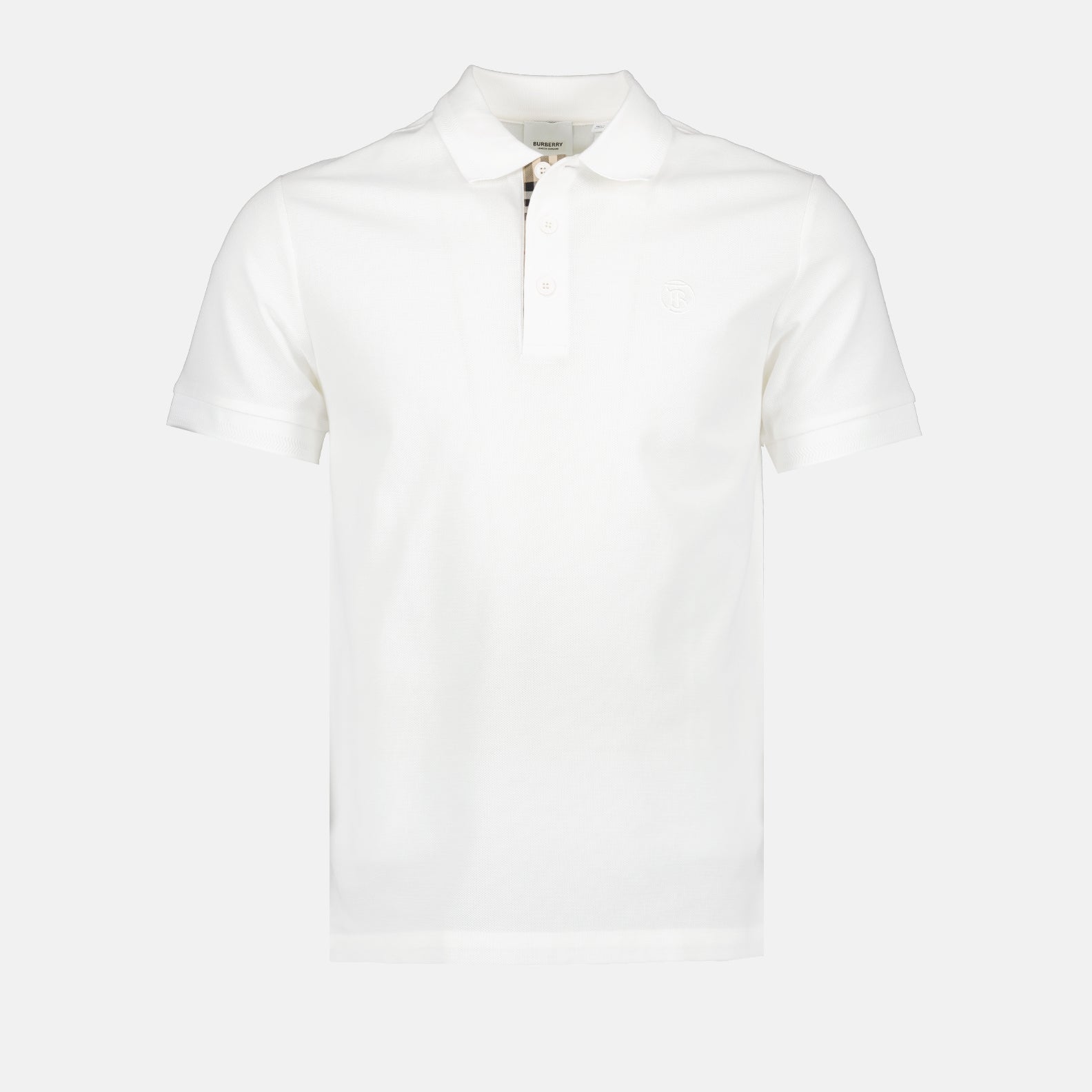 Polos Polo Eddie Burberry Blanc Homme