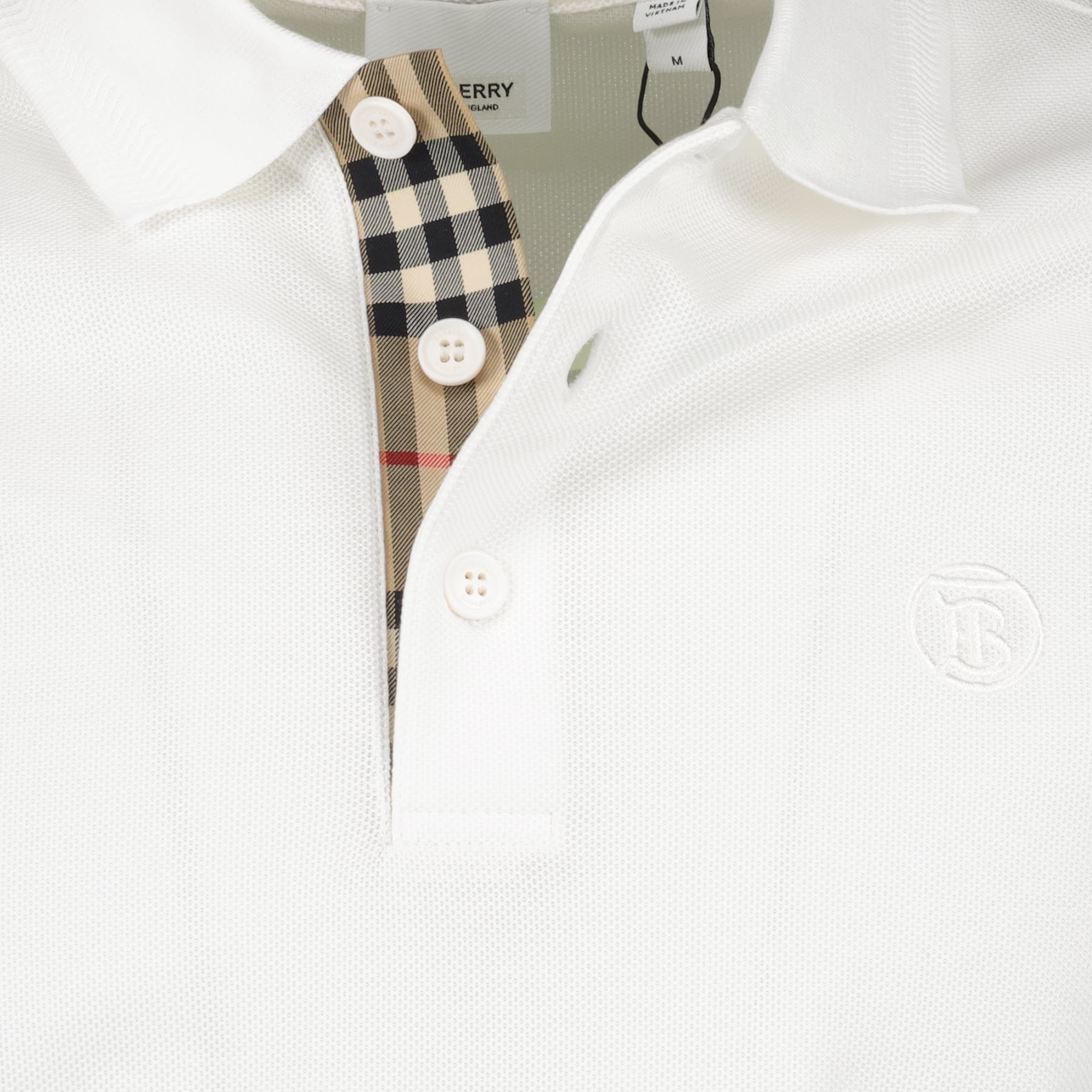 Polos Polo Eddie Burberry Blanc Homme