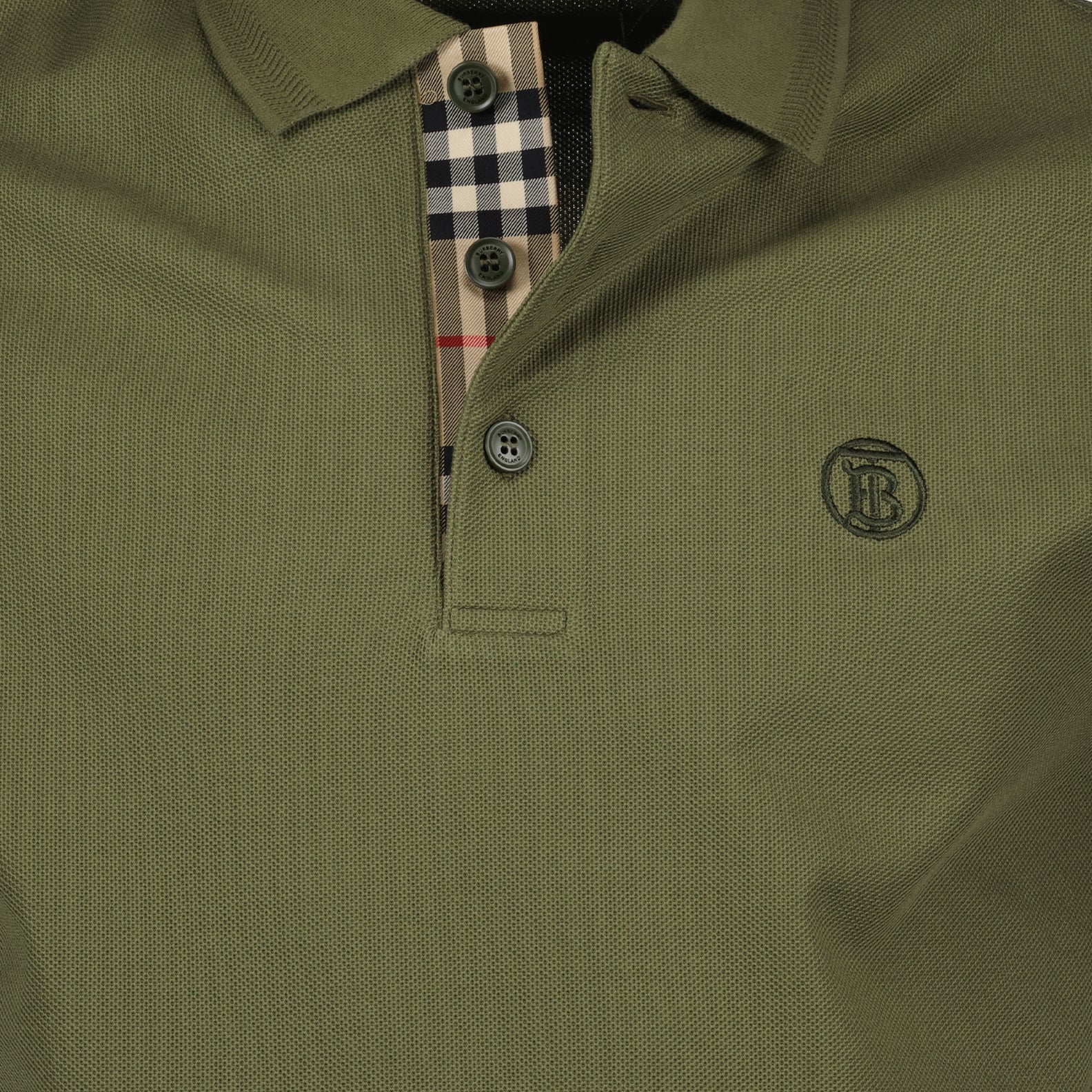 Polos Polo Eddie Burberry Vert Homme