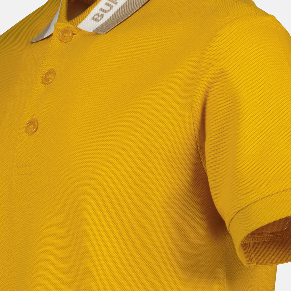 Polos Polo en piqué Burberry Jaune Homme