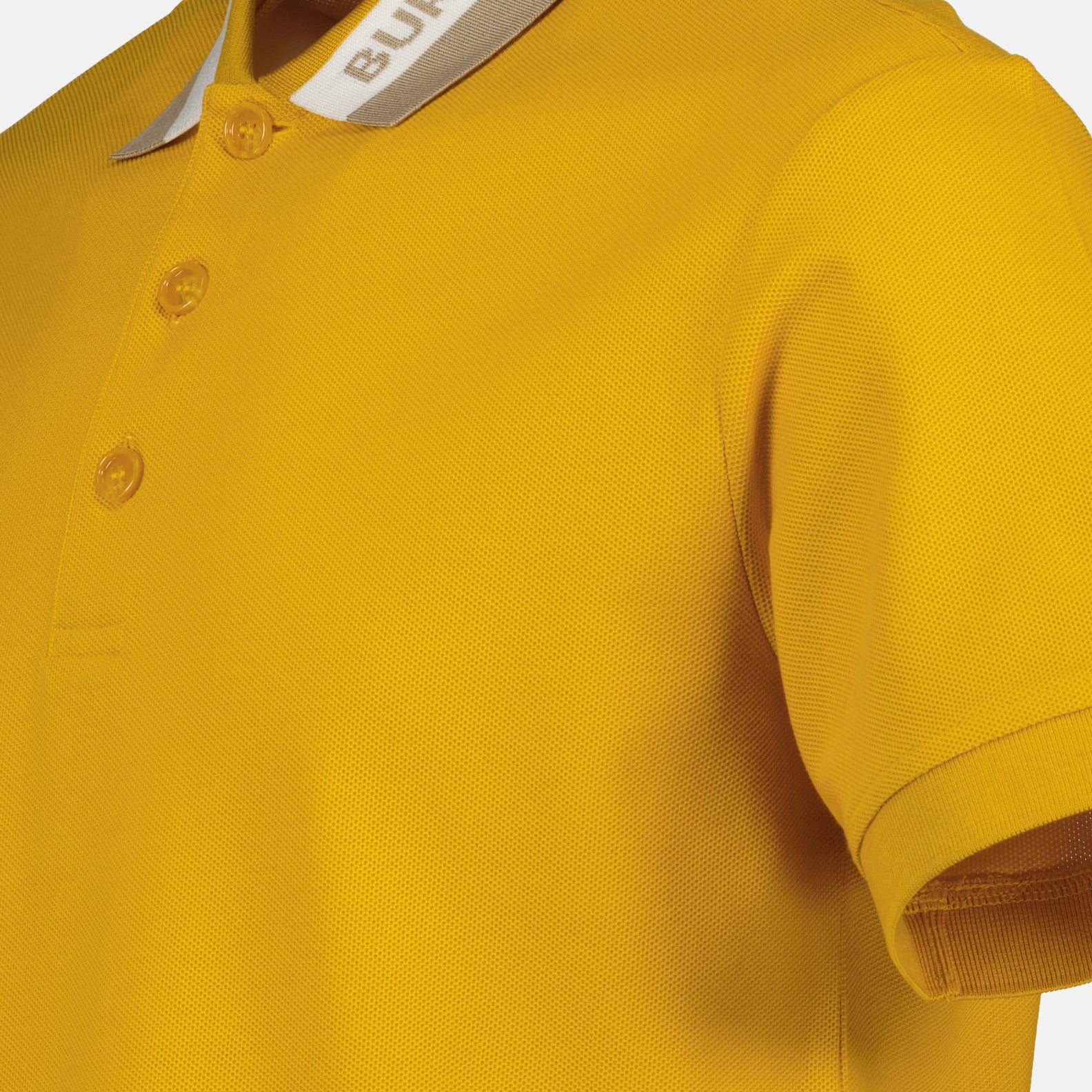 Polos Polo en piqué Burberry Jaune Homme