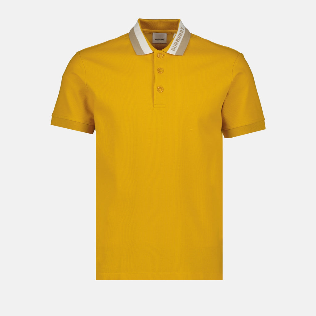 Polos Polo en piqué Burberry Jaune Homme