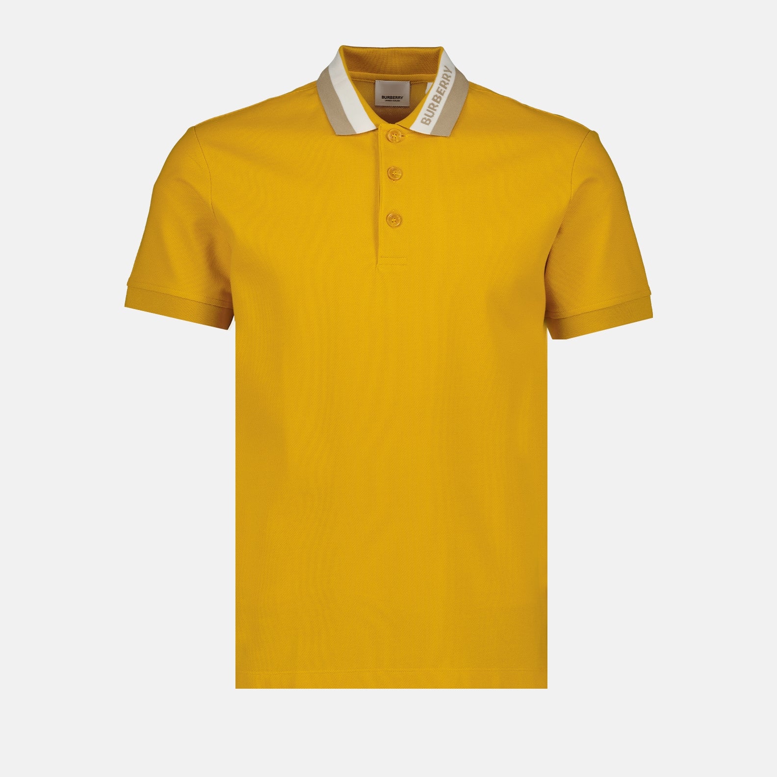 Polos Polo en piqué Burberry Jaune Homme