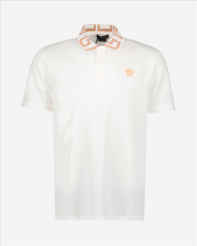 Polos Polo Greca Versace Blanc Homme