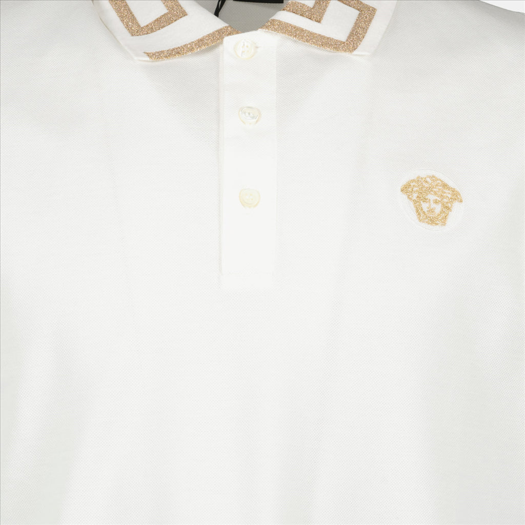 Polos Polo Greca Versace Blanc Homme