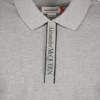 Polo Polo à logo bande Alexander McQueen Grigio Homme