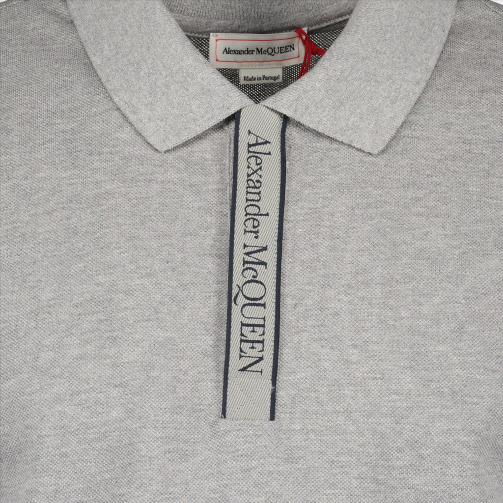 Polo Polo à logo bande Alexander McQueen Grigio Homme