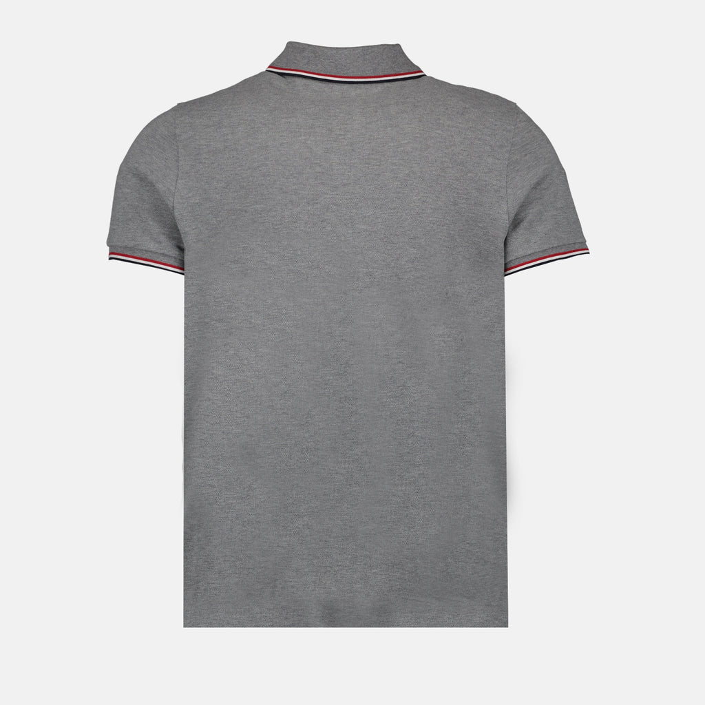 Polo shirts Polo shirt with logo and piping Moncler Gray Man