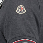 Polo shirts Polo shirt with logo and piping Moncler Gray Man