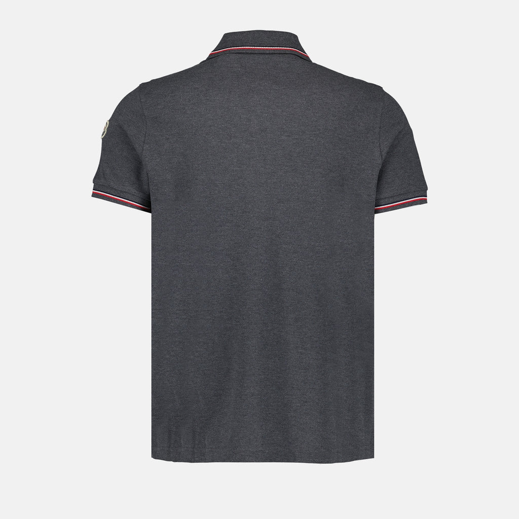 Polo shirts Polo shirt with logo and piping Moncler Gray Man