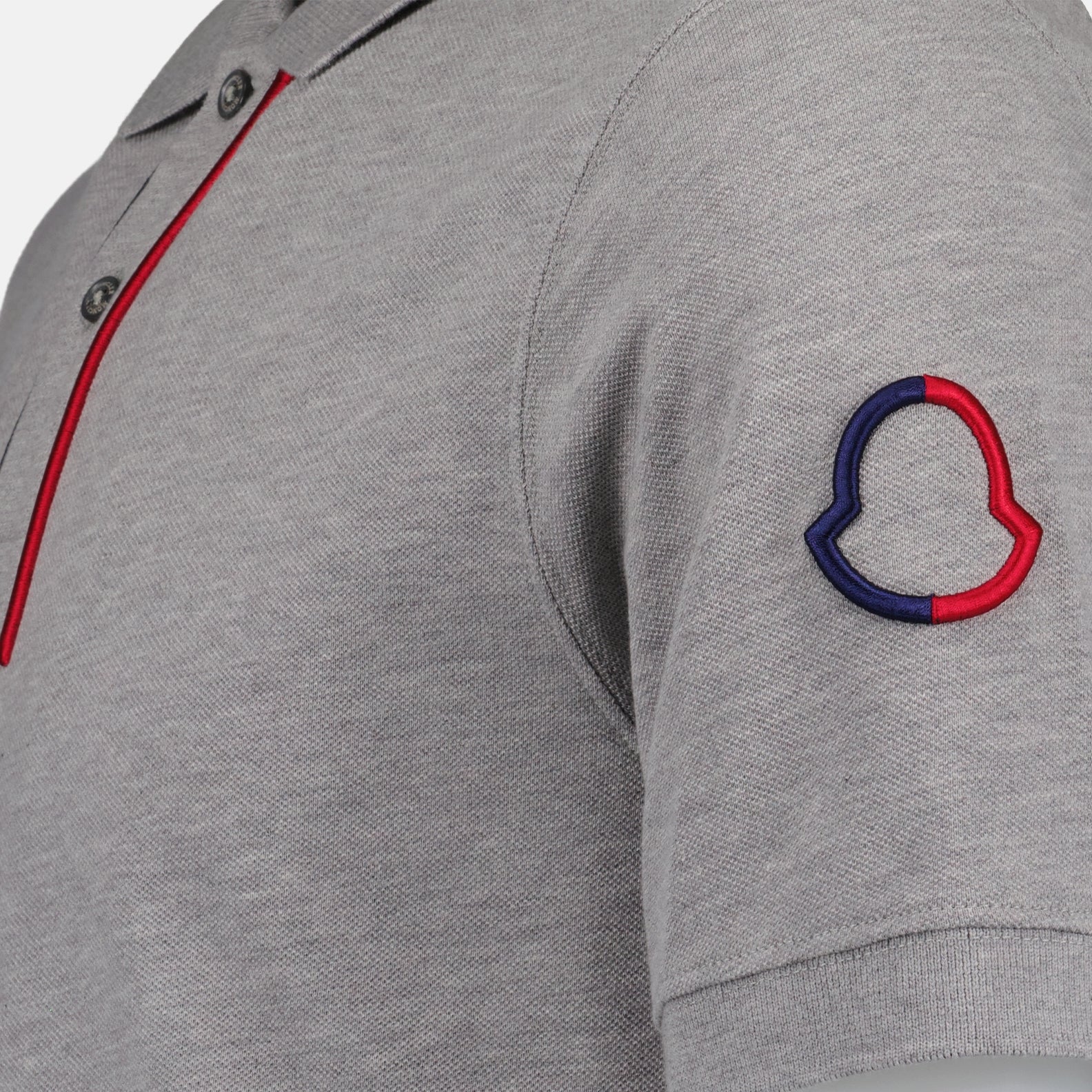 Polo shirts Logo polo shirt Moncler Gray Man