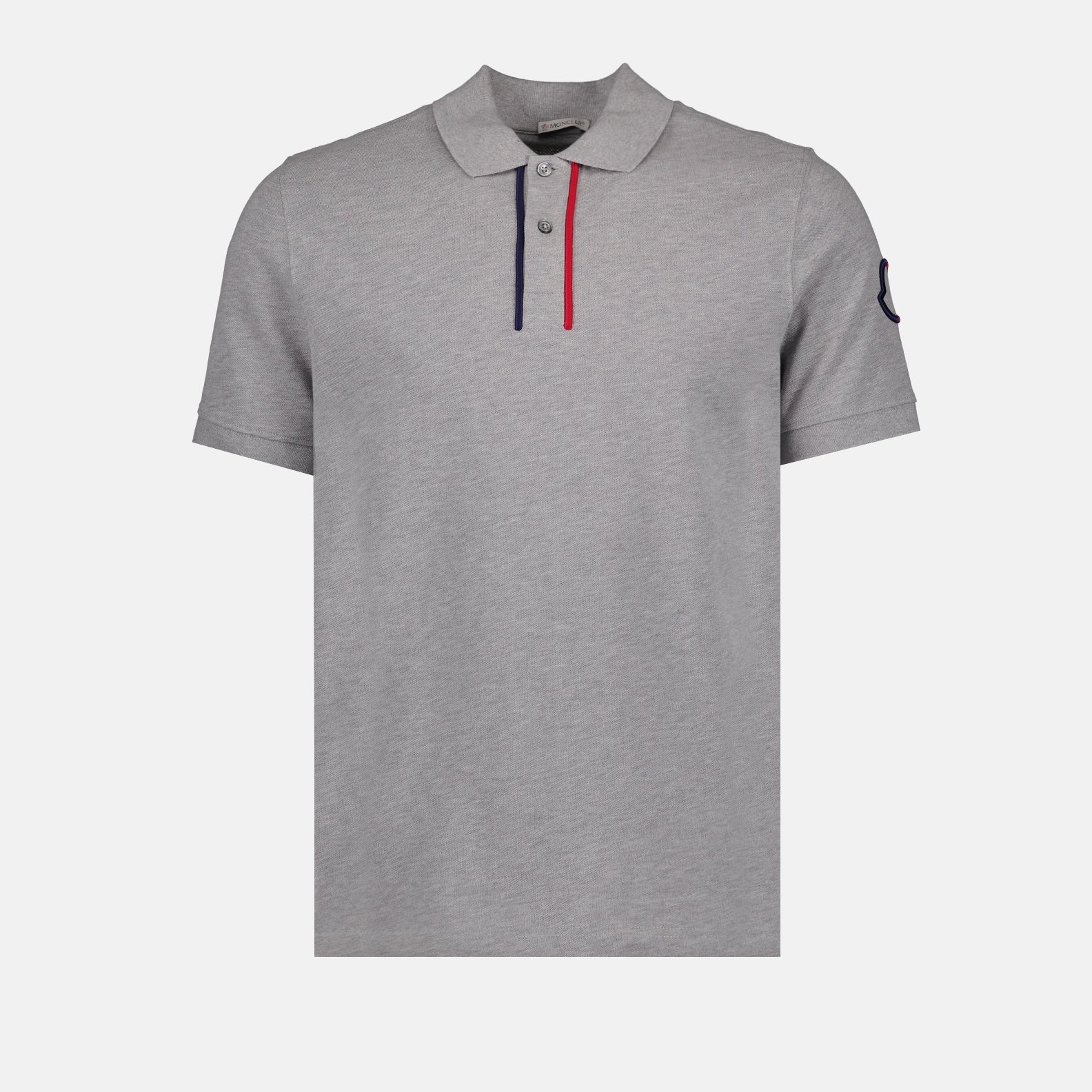 Polo shirts Logo polo shirt Moncler Gray Man