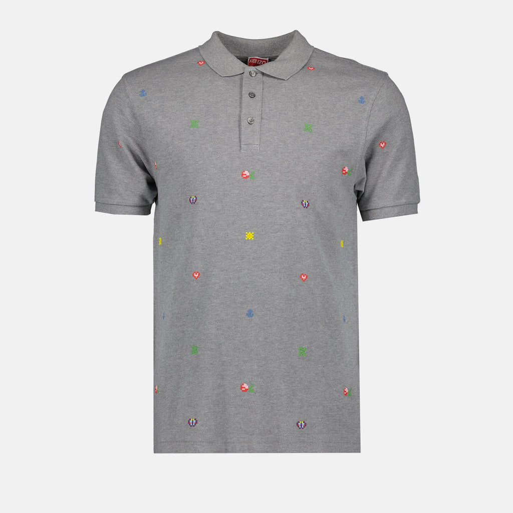 Poloshirts Polo Kenzo Pixel Kenzo Grau Homme
