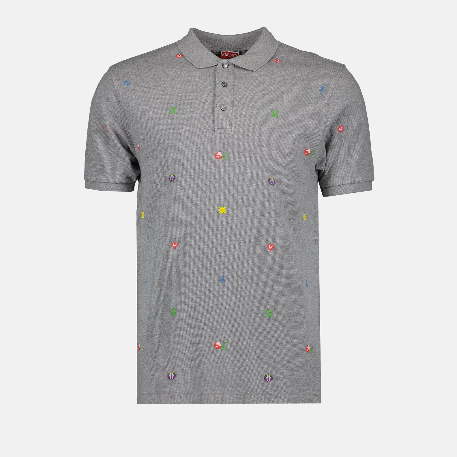 Polos Polo Kenzo Pixel Kenzo Gris Homme