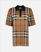 Polos Polo à carreaux Burberry Marron Femme