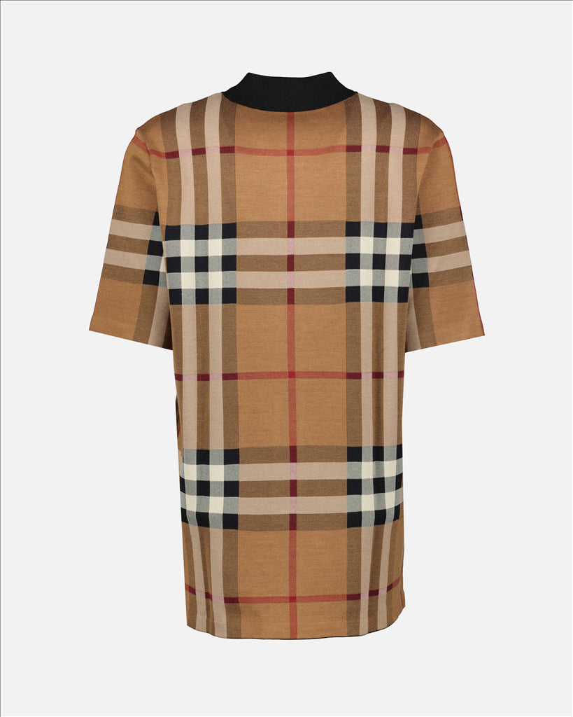 Polos Polo à carreaux Burberry Marron Femme