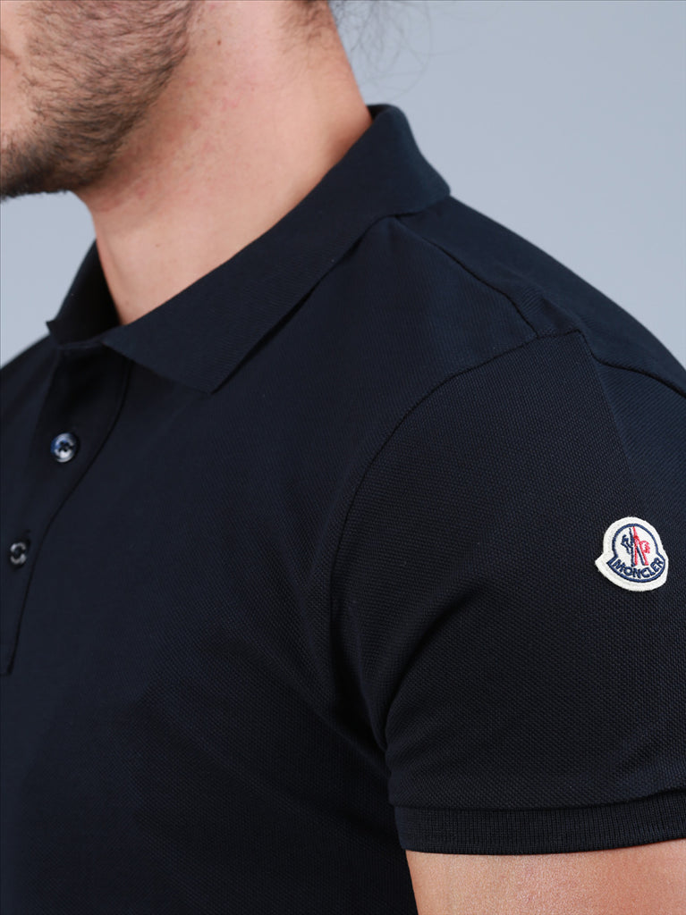 Polos Polo logo Moncler Bleu Homme