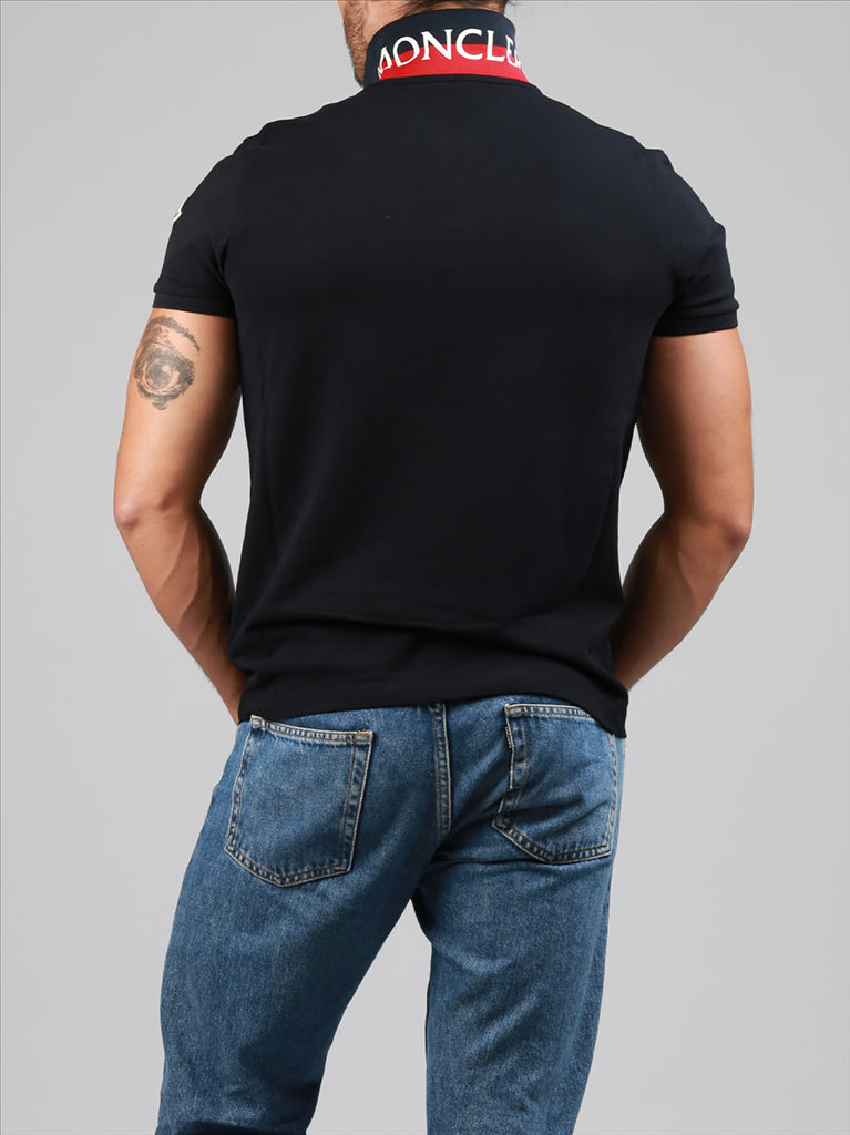 Polos Polo logo Moncler Bleu Homme
