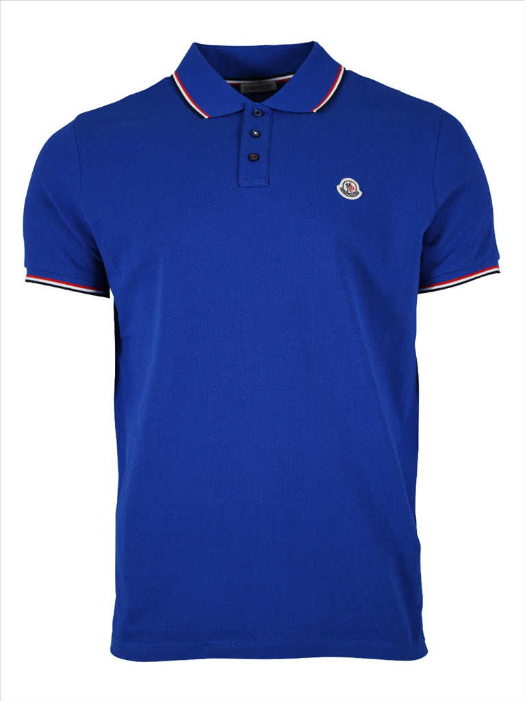 Polos Polo logo Moncler Bleu Homme