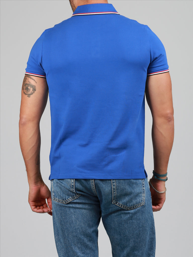 Polos Polo logo Moncler Bleu Homme