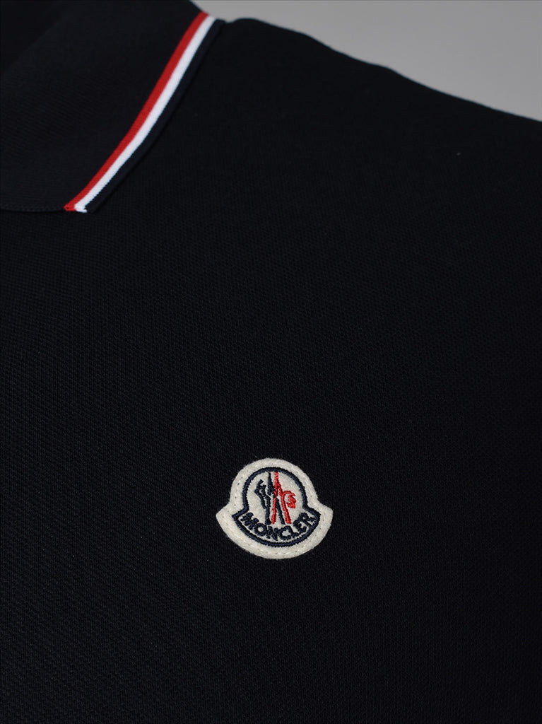 Polos Polo logo Moncler Bleu Homme