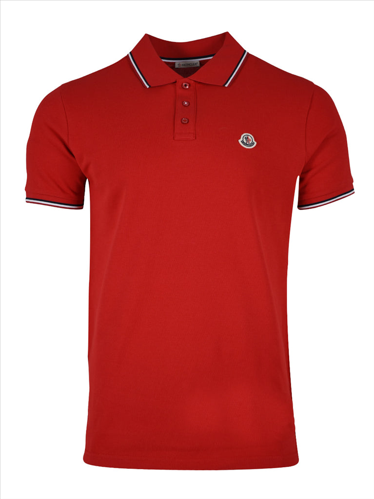 Polos Polo logo Moncler Rouge Homme