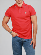 ポロシャツ ロゴポロシャツ Moncler 赤 男