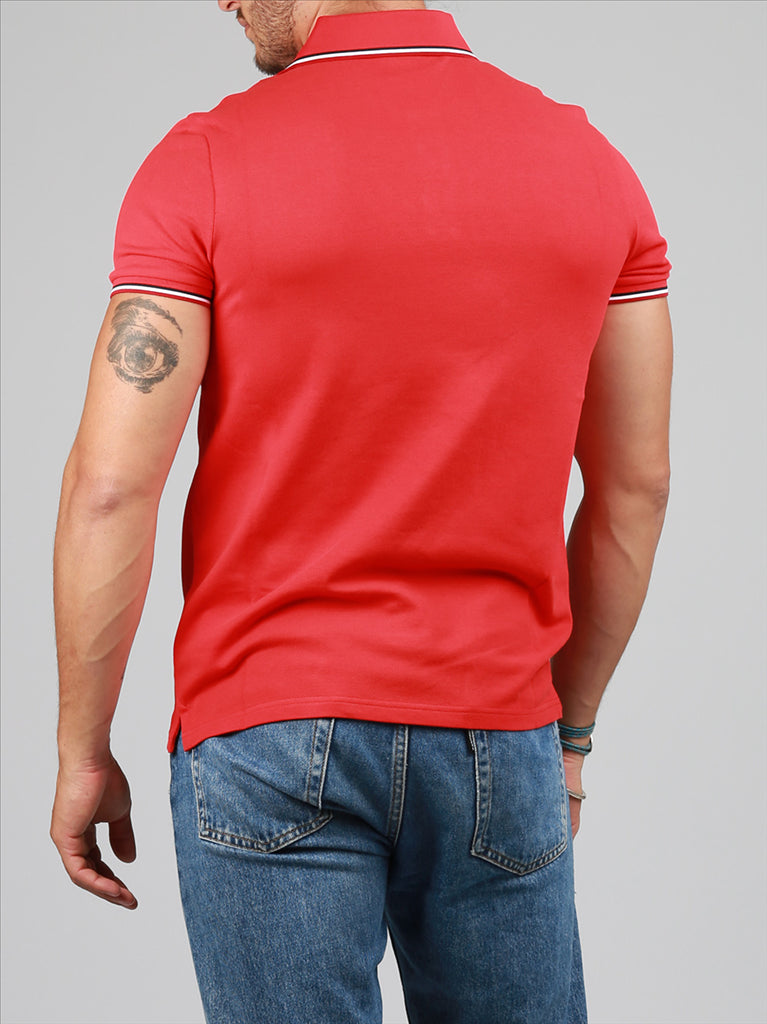 Polos Polo logo Moncler Rouge Homme