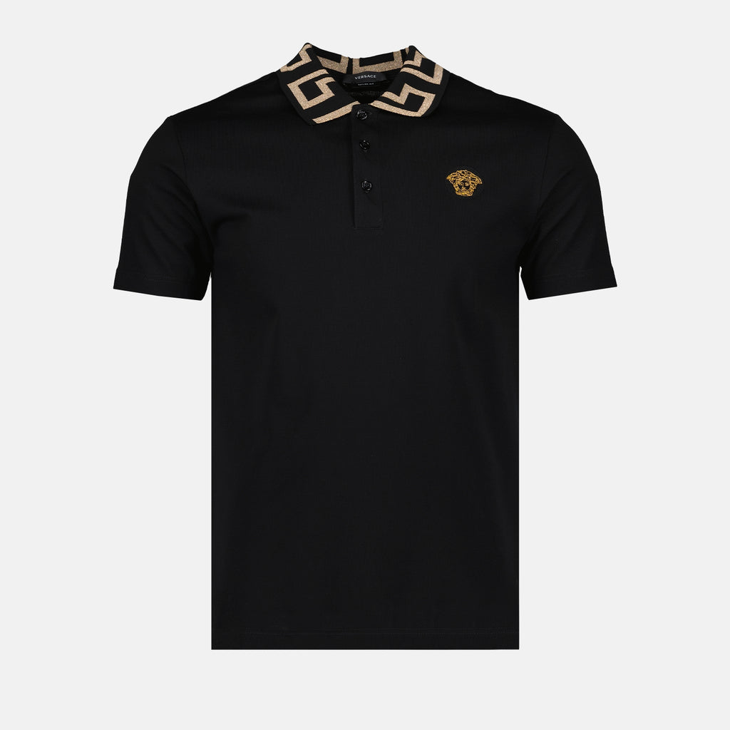 Polos Polo Medusa Greca Versace Noir Homme