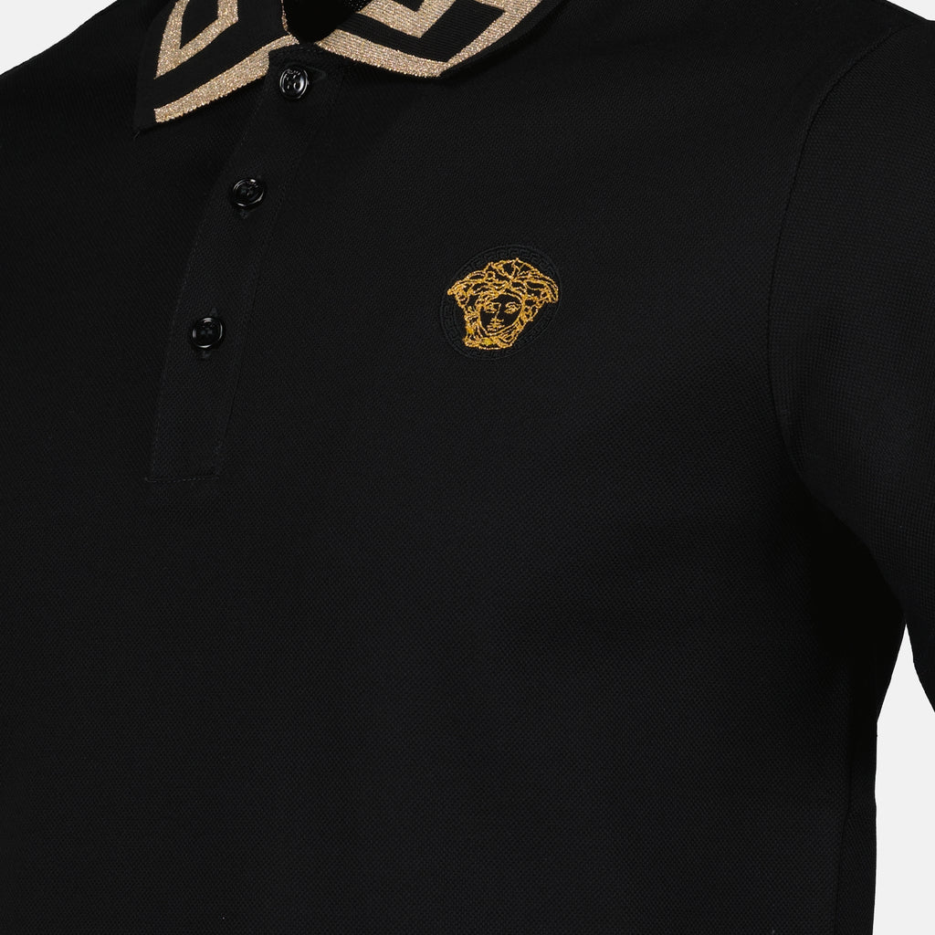 Polos Polo Medusa Greca Versace Noir Homme