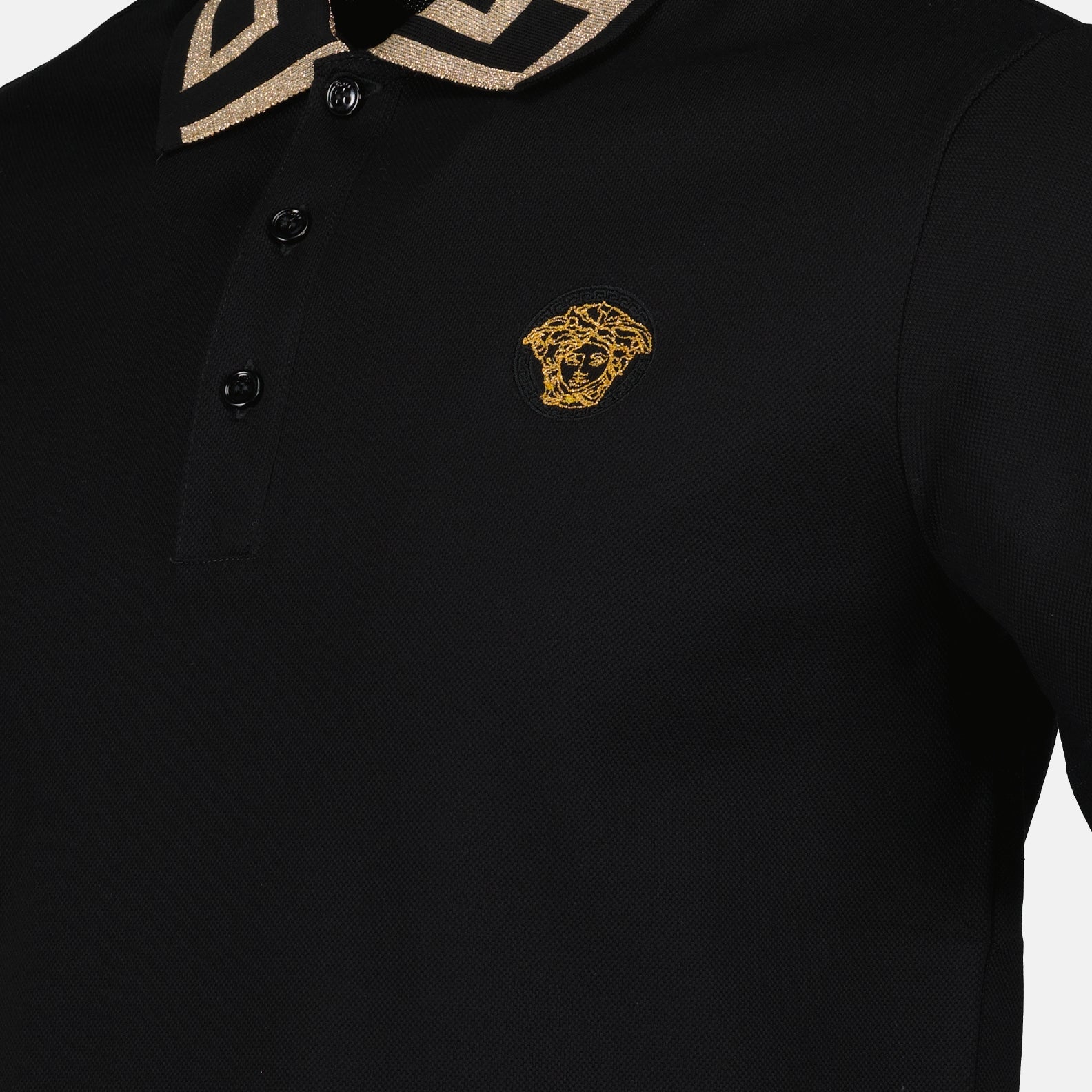 Polos Polo Medusa Greca Versace Noir Homme