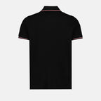 Polo shirts Polo shirt with logo and piping Moncler Black Man