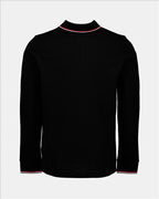 Polos Polo à logo et liseré Moncler Negro Homme