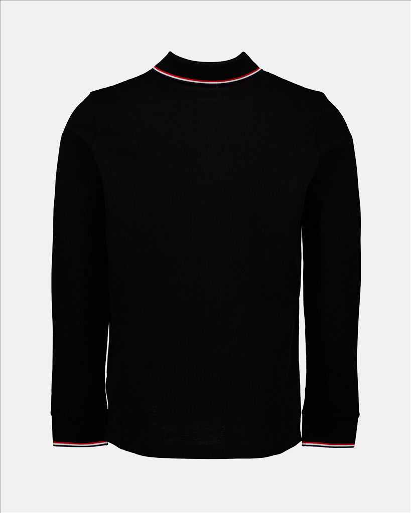 Polos Polo à logo et liseré Moncler Negro Homme